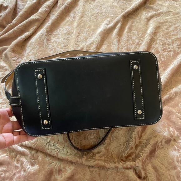 Dooney and‎ Burke beacon woven leather satchel - Picture 6 of 7